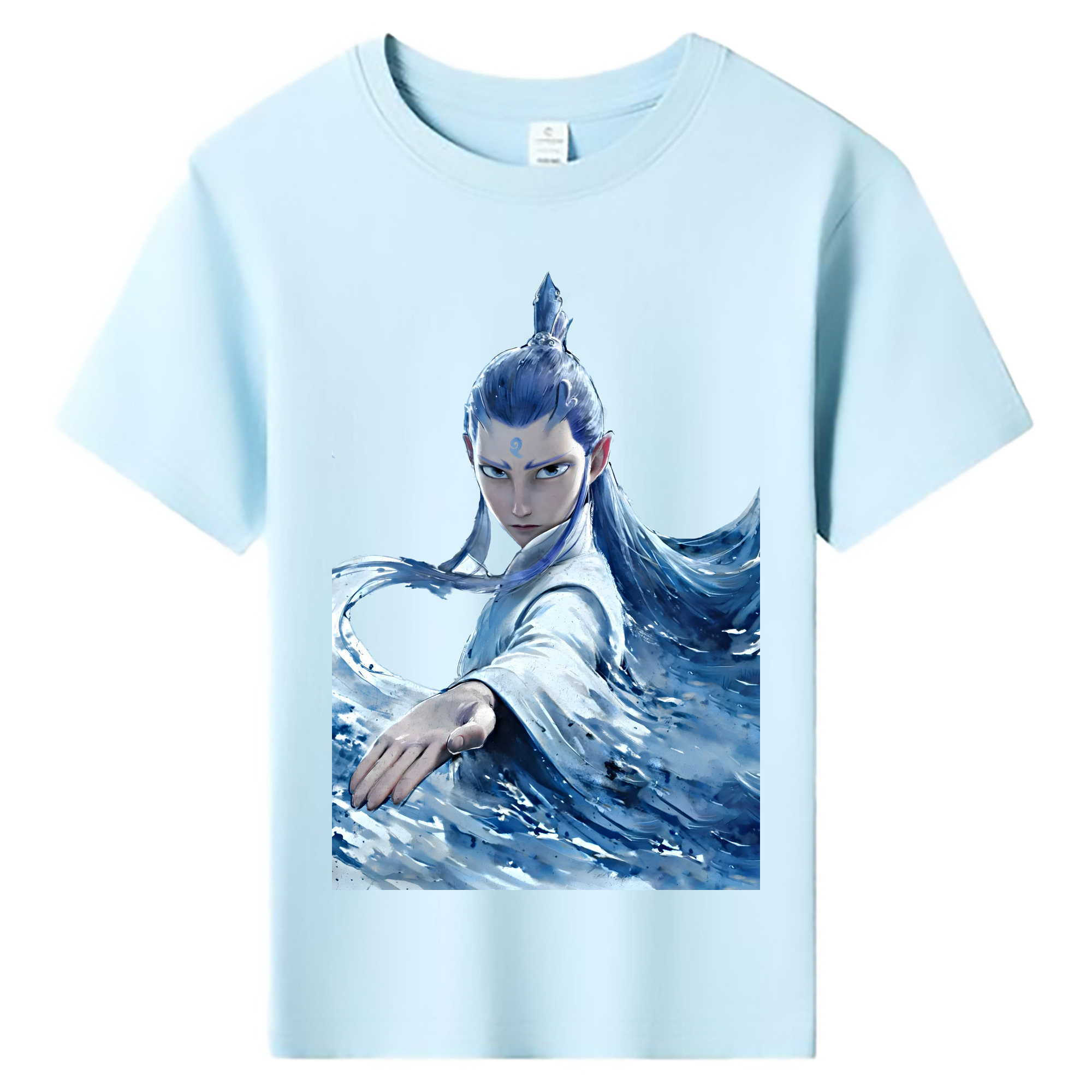 （画像用） Ne Zha 2 ナタ 魔童の大暴れ 綿100％キッズTシャツ（フロントプリント）